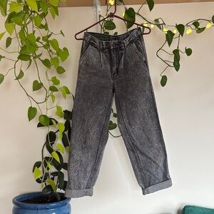 High-Rise Washed Black Jeans for Women